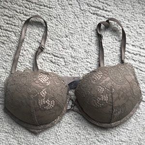 Victoria Secret Padded Underwire Bra Beige 32C